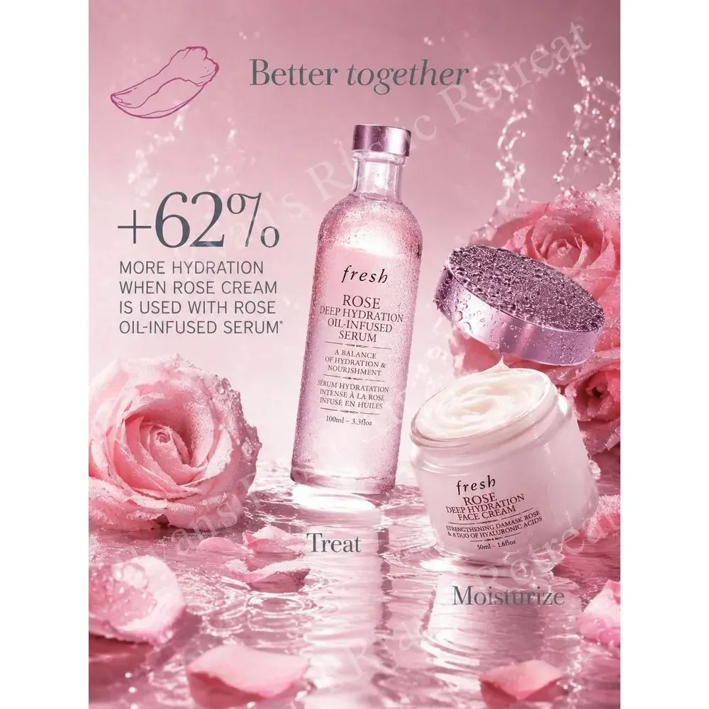 fresh - Rose Deep Hydration Oil-Infused Serum 3.3 fl oz/ 100 mL - New, No Box